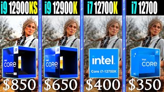 INTEL i9 12900KS vs i9 12900K vs i7 12700K vs i7 12700  Gaming Comparison [upl. by Atelra160]