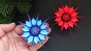 Basteln Weihnachten Sterne basteln mit Papier  Weihnachtsdeko selber machen  DIY Bastelideen [upl. by Yedorb945]