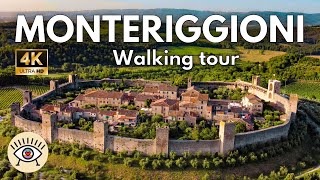 👑 MONTERIGGIONI Italia 4K ✅ TOUR A PIE gratuito con SUBTÍTULOS  WALKING TOUR [upl. by Cataldo]