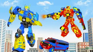 Flying Limo Police Robot Games  New Robot Game New Robot Car Transform New Update 2 [upl. by Kate]