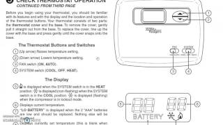 White Rodgers Thermostat Manual [upl. by Ahtiekahs]