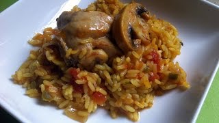 Arroz con conejo y champiñón [upl. by Attezi]