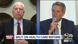 McCain opposes healthcare reform bill Flake supports it [upl. by Tome323]