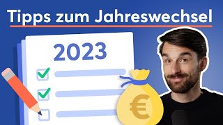 15 finanzielle ToDos die du zum Jahreswechsel beachten solltest [upl. by Airla]