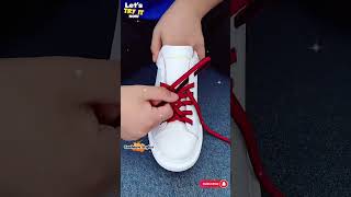 How to tie shoe laces sneakers Stylish shoelacing shoelaces shorts [upl. by Atilef]