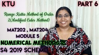 Runge Kutta Method of Order 2  Numerical Methods 2 MAT202  MAT204  Module 5 Part 6 [upl. by Kcyred115]