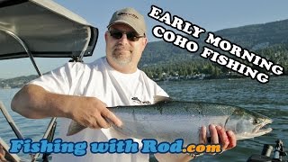 Early Morning Coho Salmon  Fishing with Rod [upl. by Colwen343]