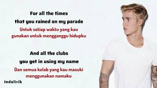 Love Yourself  Justin Bieber  Lirik Terjemahan [upl. by Amalberga]