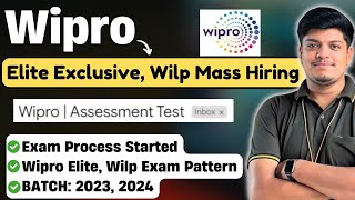 🔥Wipro Elite Wilp Mass Hiring 2024 2023 Exam Process Started  Wipro Elite Wilp Exam Pattern [upl. by Muriel]