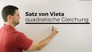 Satz von Vieta quadratische Gleichung lösen Nullstellen bestimmen  Mathe by Daniel Jung [upl. by Cornelia]