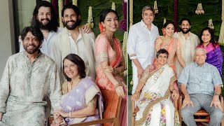 Naga Chaitanya Family at Chaitanya amp Sobhita Engagement  Sobhita Dhulipala Nagarjuna Akhil Amala [upl. by Caitrin]