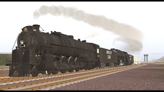 FICTIONAL ATSF 2926 amp ATSF 3751 doubleheader runby [upl. by Anaerb534]