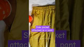 Easy method ✅ to attached side pocket in a pant  pocket steaching stitching shorts youtubeshorts [upl. by Gill804]