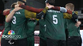 USAs rally comes up short Lithuania takes mens goalball bronze  NBC Sports [upl. by Justine]