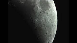 Raw Telescope Video of Waxing Crescent Moon 4  February 6th 2022 [upl. by Epul410]