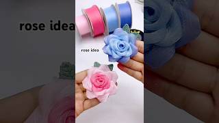 Ribbon rose flower making tutorial shorts ytshorts youtubeshorts diy craft [upl. by Nava701]