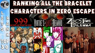 Lets Rank Zero Escape Characters Nonary Games Top 30 999 VLR ZTD [upl. by Raji974]