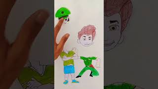 Little singham ❤️ kicko funny clip 😂😂art littlesingham motupatlu cartoondrawing mickeymouse [upl. by Ajdan622]