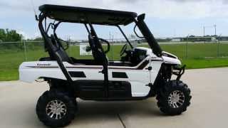 Kawasaki Teryx4 EPS in Bright White with Snorkle Air Intake ProBox stereo Top and More [upl. by Coppola]