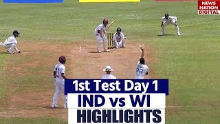 IND vs WI 1st Test Day 1 Lunch Highlights India vs West Indies Highlights  Today Match Highlights [upl. by Sorkin610]