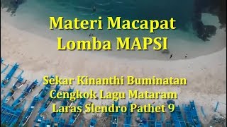 3 Macapat Mapsi  Kinanthi Buminatan Audio Not amp Lirik Voc  Pariyah [upl. by Eltrym]