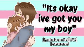 asmr boyfriend comforts your dysphoria trans comfort reassurance roleplay M4M [upl. by Lesoj]