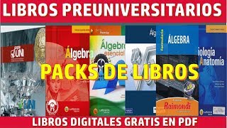 PACKS de Libros Preuniversitarios Gratis en Pdf [upl. by Chessa]