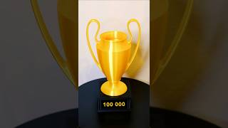 The 100 000 subscribers 3D printed Trophy [upl. by Llewkcor]