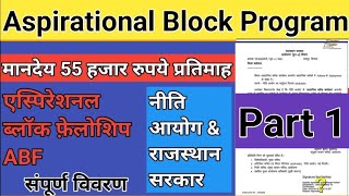 Aspirational Block Fellowship Program 2023  Qualification Stipend amp Work etc Rajasthan NITI Aayog [upl. by Eulaliah]