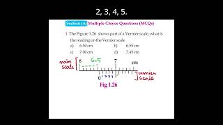 HOW TO READ VERNIER SCALE  PHYSICS QUESTION physics mcq verniercaliper reading [upl. by Konikow]