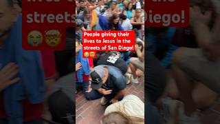 People giving their lives to Jesus in San Diego 🤯 jesus revival gospel [upl. by Hooker542]