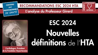 Nouvelles définitions de lHTA esc2024 hypertension 100humain [upl. by Magavern733]