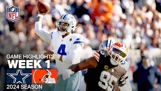 Dallas Cowboys vs Cleveland Browns  NFL 2024 Week 1 Game Highlights [upl. by Zaccaria]