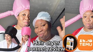 🧡Temu  Review of Hair Dryer Bonnet With Elastic StrapUsed for Deep Conditioning 🙆‍♀️ [upl. by Utir]