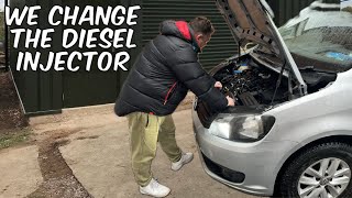 VW CADDY VAN  How to Change a Fuel Injector [upl. by Eesak299]