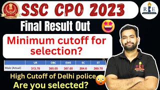 SSC CPO 2023 final Result Out 🔥 Categorywise postwise cutoff for selection Are you selected [upl. by Iblehs]