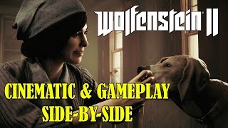 Wolfenstein 2  Father Cinematic Side by Side [upl. by Ahsiloc357]