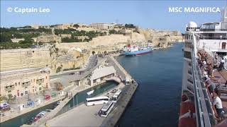 Timelapse MSC Magnifica Arrival Manouevre at Malta [upl. by Bergin]