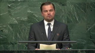 Leonardo DiCaprio Highlevel Signature Ceremony for the Paris Agreement [upl. by Jobe]