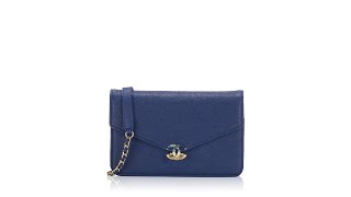 Chanel Grained Calfskin Cuba Wallet On Chain WOC Blue [upl. by Lan]