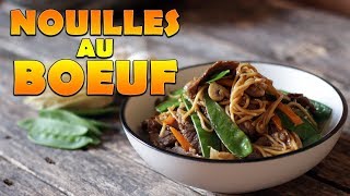 Nouilles sautées au bœuf  Recette chinoise  Le Riz Jaune [upl. by Layne457]