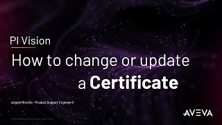 How to change or update a PI Vision certificate [upl. by Airetnohs595]