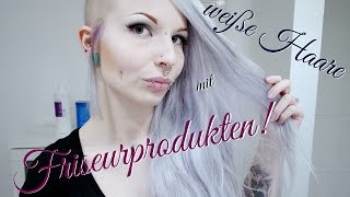 weiße  silberne Haare mit Friseurprodukten  Teil 2  ❄ Lilith Whitic ❄ [upl. by Ecnirp431]