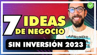 7 IDEAS de negocios digitales💡  SIN INVERSIÓN💰 SIN DINERO 2023 [upl. by Leima]