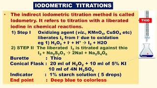 IODIMETRIC  IODOMETRIC TITRATIONS Differences with examples method Procedure [upl. by Teddi]