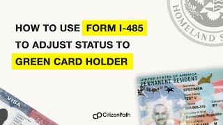 How to use Form I485 to adjust status to GREEN CARD holder [upl. by Josi]