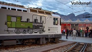 Rollout der Rhätia Spendenlokomotive in Landquart bei der RhB [upl. by Dolan]