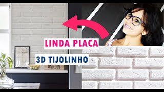 DIY Como fazer placa 3d de gesso para parede de tijolinho [upl. by Cord]