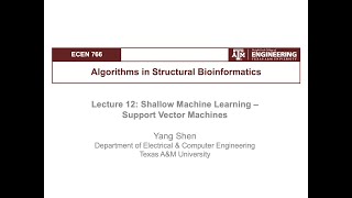 From Bioinformatics to AI 12 Shallow Machine Learning  Support Vector Machine SVM [upl. by Phillida325]