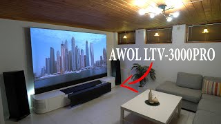 AWOL Vision LTV 3000 PRO review  The best triple laser 4K UST projector [upl. by Ayana]